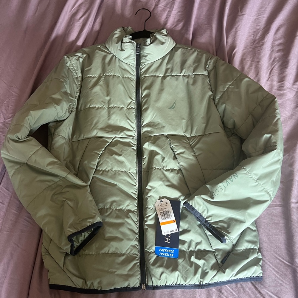 Nautica Light Green Puffer Jacket